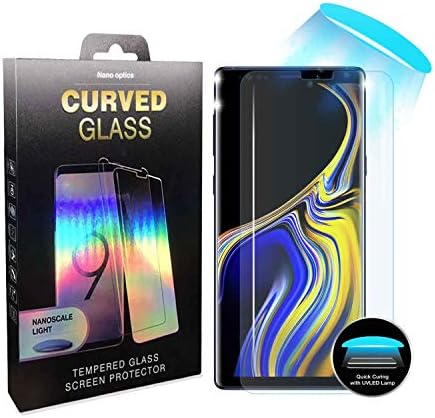 [Upgraded][UV LED Dome Light] Nano Optics Samsung Galaxy Note 9 Tempered Glass Screen Protector 3D Curved 9H with [Liquid Dispersion Glue]