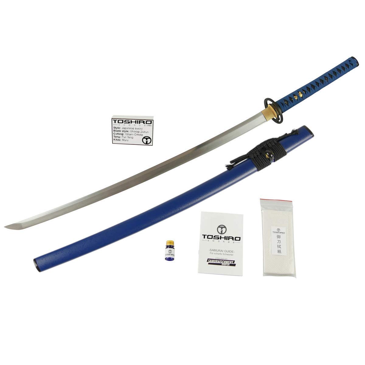 Katana Aoi Domoe Samuraischwert Metall Klinge Federstahl sehr scharf!