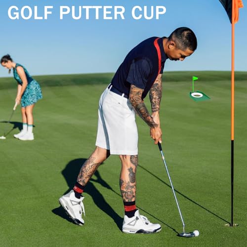 Image of Golf Putting Green Indoor Set, 2 Pack Cup with Flag, Practice Training Aids for Indoor Outdoor, Hole Putter Regulation Cup for Office