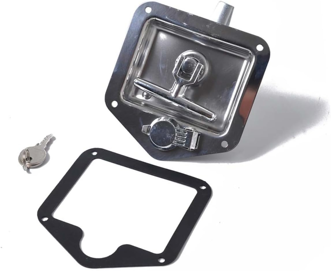 DOITOOL 2 PCS Anti T-Handle Trailer Box Locks Stainless Steel Folding Locks for RV and Truck Accessories Sturdy Hook Design