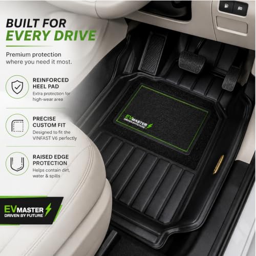 Image of EV MASTER 11D Car Floor Mats for Vinfast VF 6 Hybrid (2026 Onwards) Complete Set | All Weather | Anti-Slip | Luxury Premium Car Mat | Full Coverage | Custom Fitted Car Foot Mats
