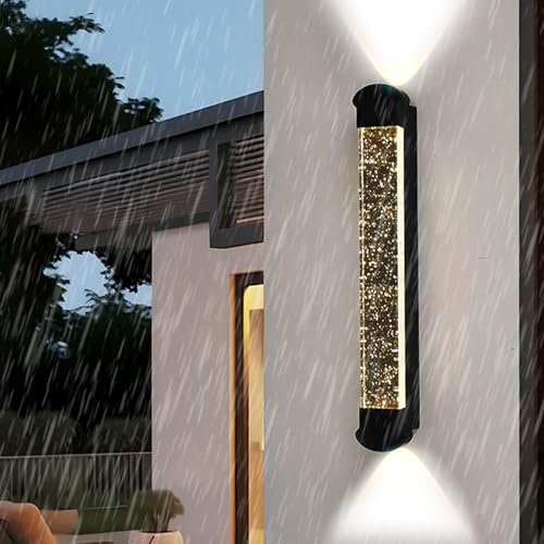 Lampe Murale Extérieur Design Moderne en Aluminium Noir Éclairage Allée et Terrasse