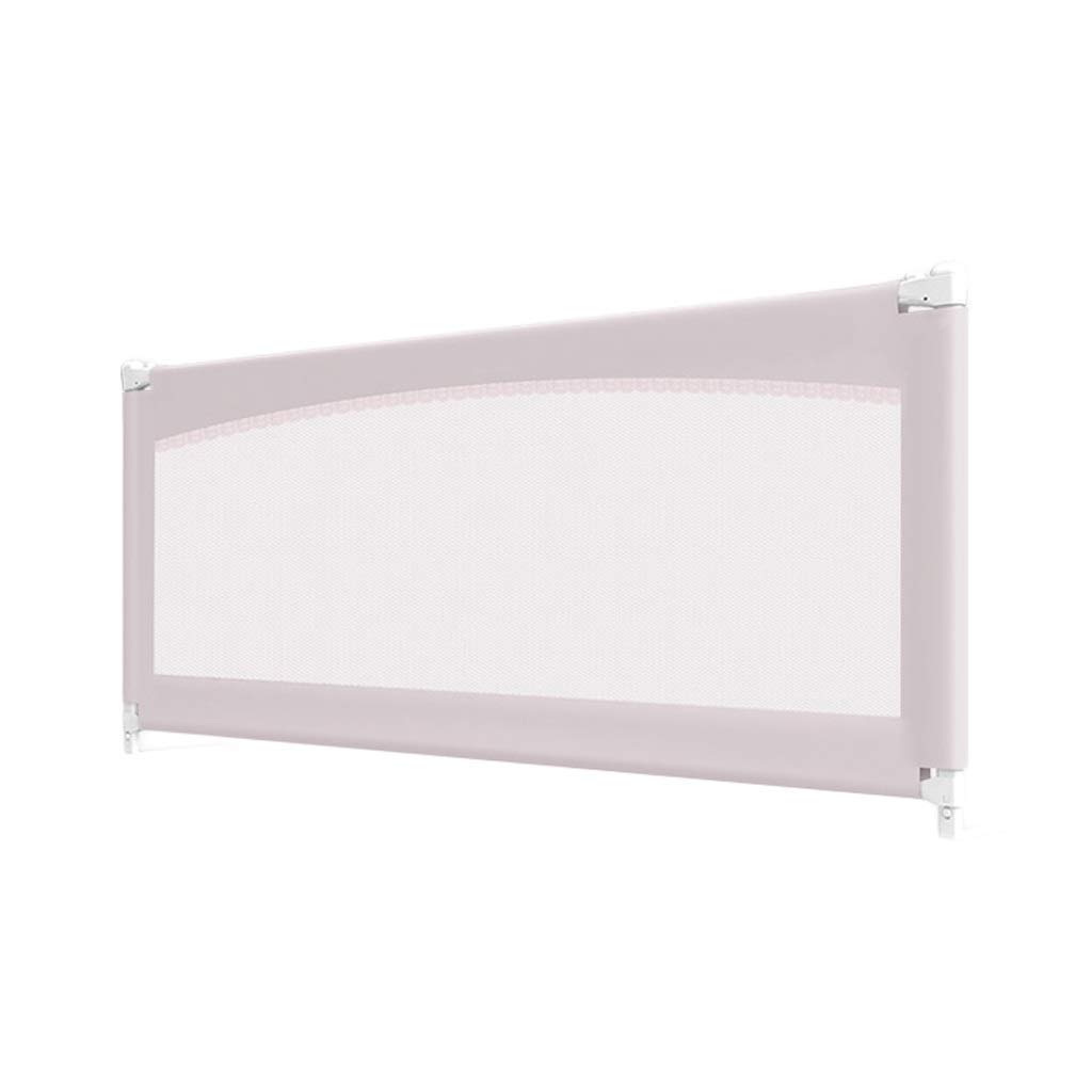 Barrière de lit enfant rose 180 cm de sécurité avec système de levage vertical anti-chute