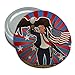Patriotic Donald Trump with Eagle American Flag Gun Round Rubber Non-Slip Jar Gripper Lid Opener