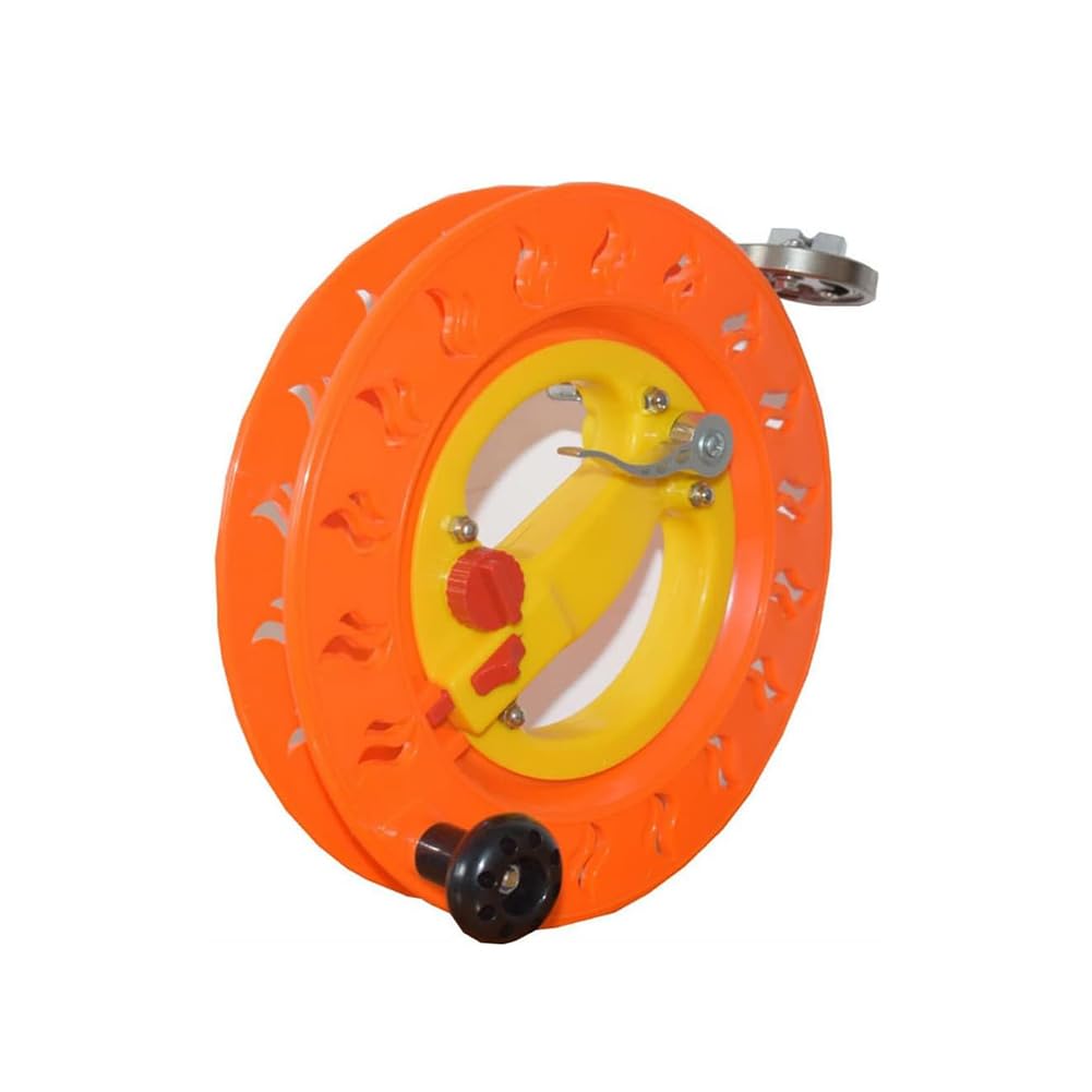 KK-GAL Kite String Reel, Professional Kite String Spool, Easy to Use Kite String Reel, ABS Plastic Kite String Reel, Winding Reel Grip Wheel Outdoor Flying Tools, Kite Accessories,Yellow 24cm