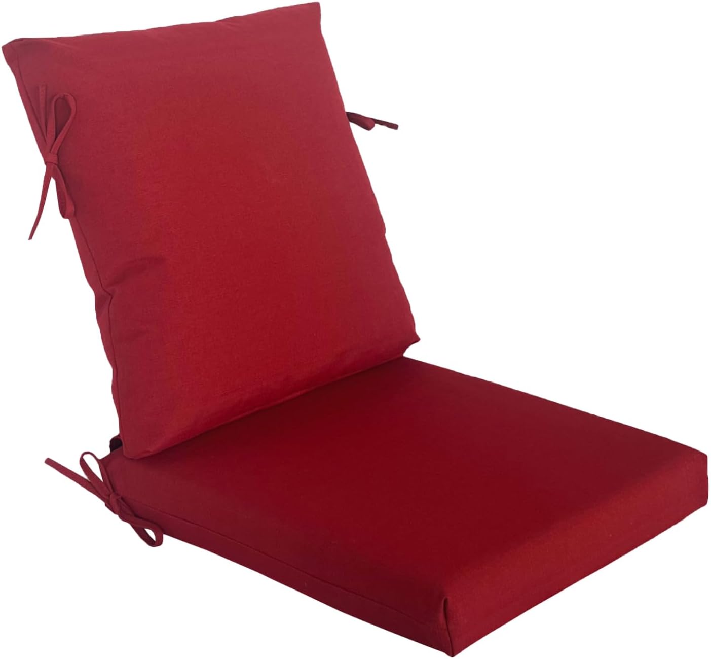20"x42" Outdoor Dining Chair Cushion, Set of 1,Water-Proof Stain-Resistant, UV-Resistant 1000+ Hrs, 30D Foam with Recycled Fiber Fill,YKK Zippers,Chili-TPU