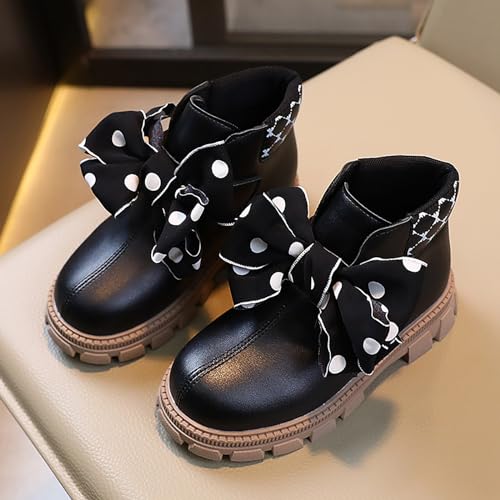Girls Boots Kids Ankle Boots Dress Boot Flat Soles Thick Soles Booties for Toddler Girl Winter Shoes2