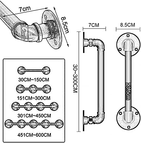 Main courante pour escalier intérieur extérieur avec kit support - 3