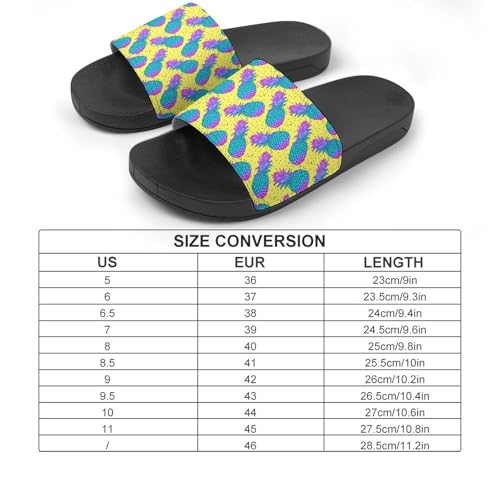 Pineapple Color Slides Shoes Mans Womans Slide Sandals Non Slip Shower Open Toe Shoe Lightweight Pool Shoes Flat2