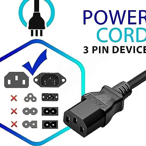 Cable de alimentación AC 6 ft compatible con EcoQuest Fresh Air Purifier miniatura 5