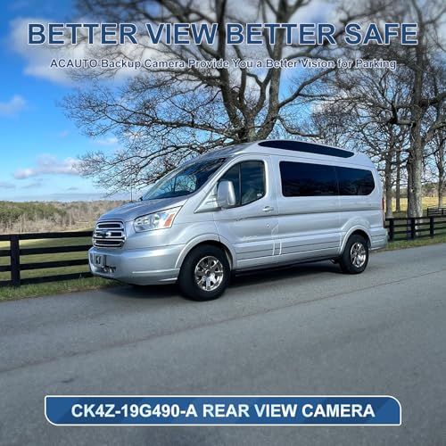 Image of CK4Z-19G490-A Rear View Backup Camera Compatible with Ford Transit 150 250 350 350HD 2015-2017, Transit Cargo Van 2018-2019 - Replace# CK4Z190G490A Rear Camera