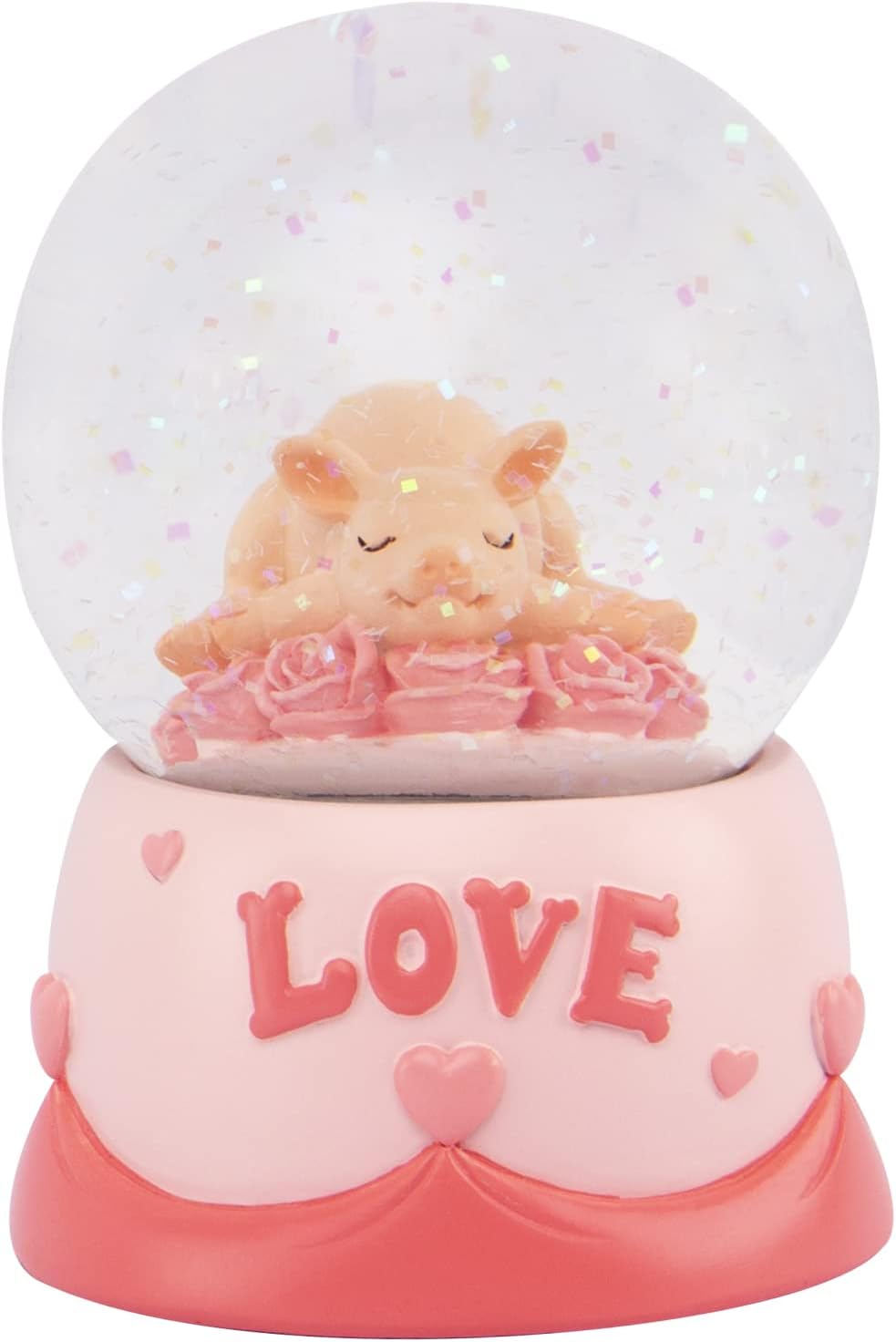 Pig Statue Mini Pig Figurine, Resin Home Decor, Lucky Animal Garden Statue for Micro Landscape (Crystal Pig)