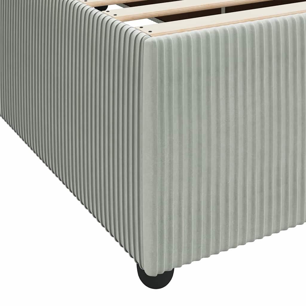 Einzelbett 90x200 cm mit Matratze und Lattenrost, hellgraues Stoffbett modernes gepolstertes Bettgestell mit Holzrahmen für Jugendzimmer, Gäste- oder Erstwohnung