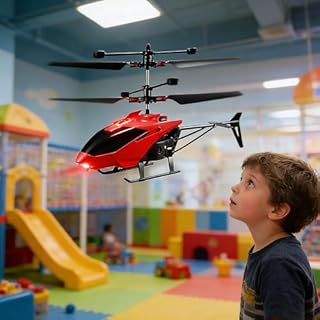 XUBX Giocattoli volanti, Elicottero volante per bambini, robot a induzione a infrarossi, mini elicottero, Hover telecomandato, con sensore a infrarossi 2