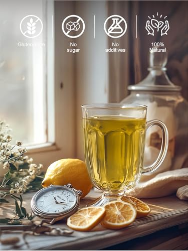 Image of TeeLux Decaf Lemon Ginger Green Tea Bags, Refreshing & Smooth Taste, 50 ct