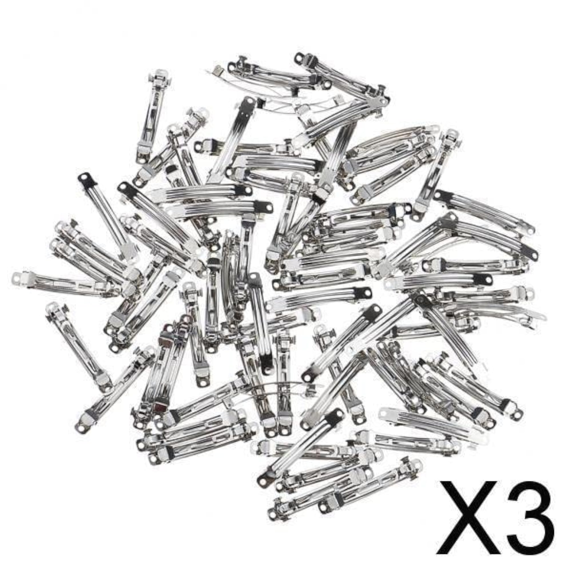 BNF® 3x50 Pieces Blank French Barrette Hair Clip