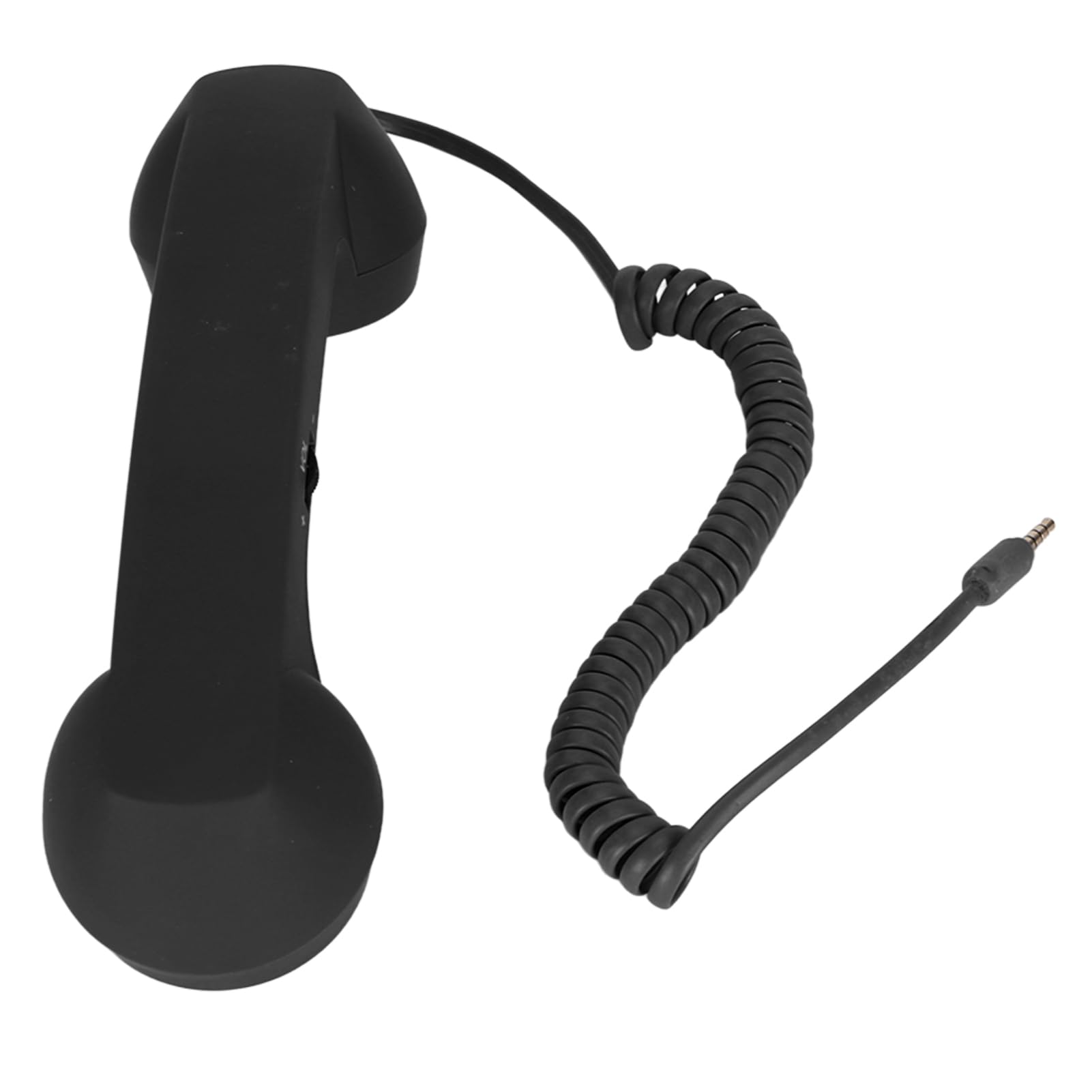 Combiné Rétro combiné de Téléphone Portable USB C combiné de Téléphone Vintage Résistant aux Radiations avec Prise 3.5 Mm pour Smartphone (Noir)