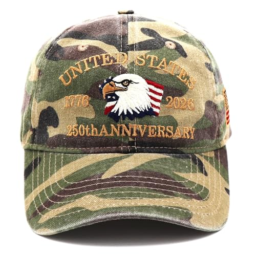 FXIYILTS 250th Anniversary USA Hat Adjustable Embroidered 250th Anniversary Patriotic