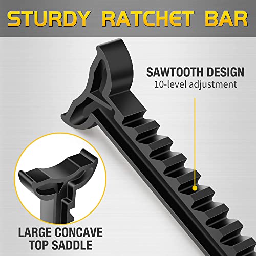 Tonda Jack Stands, 2 Ton 4,000 Lb, Heavy Duty Steel Car Lifting Stand For Sedan Suv Coupe, Yellow, 1 Pair #TOP2