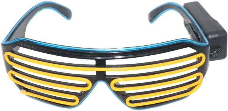 LED Glasses Light up Shutter EL Wire Neon Rave Flashing Sunglasses For Halloween Birthday Celebrations Costume