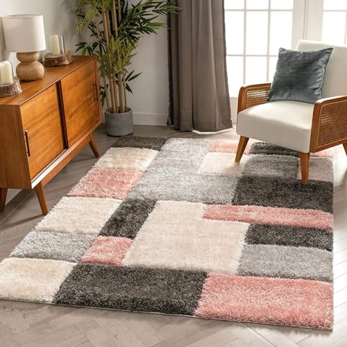 Image of Carpet for Living Room 6x8 feet, Bedroom and Hall Handmade Microfiber Cozy Soft and Fluffy Shaggy Area Rug with 2 inch Thick Anti Skid Carpet Rug2