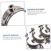 Happyyami 4pcs Heavy Duty Stainless Steel Clamp for Water Pipe Bracket Pipe Fixing Clips Durable Leak Tube Support for Garden Irrigation and Industrial Use