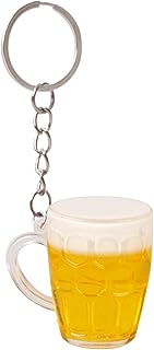 ビールマグキーホルダー,ハンドバッグペンダント - シミュレーション装飾 美学 バックパック装飾 ビールキーホルダー 可愛い ペンダント お洒落 リ 財布 バッグ メンズ アクセサリー 日常 旅行 ハンドバッグ用