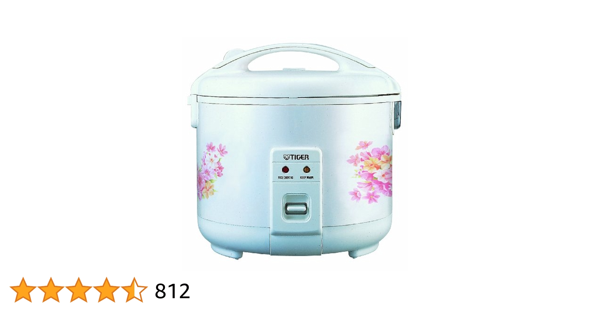 (未使用･未開封品)Tiger JNP-1800-FL 10-Cup (Uncooked) Rice Cooker and Warmer, Floral White by Tiger Corporation Tiger JNP-1800 10-Cup Rice Cooker & Warmer, Non-Stick, Keep
