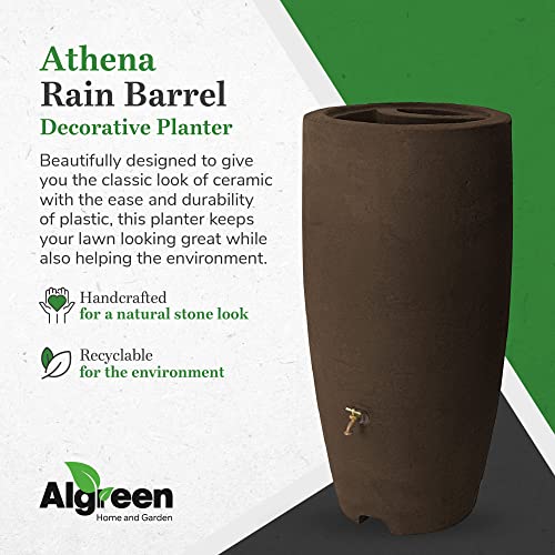 Algreen Products Athena Rain Barrel 80-Gallon, Brownstone