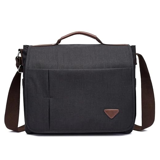 ZAFIN - Bolsa Transversal Pasta Mensageiro Carteiro Grande Notebook 15.6 Resistente Para Trabalho Negócios