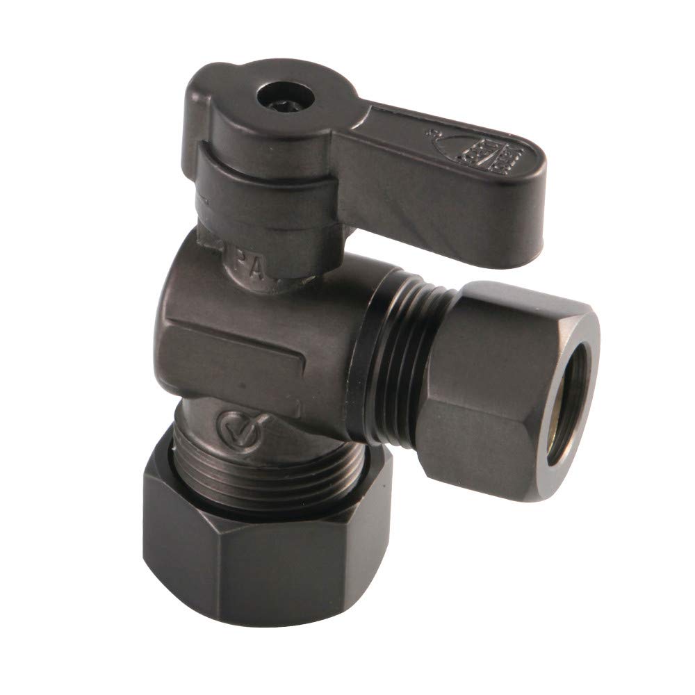 Valve d'arrêt coudée Kingston Brass anti-fuite bronze huilé 16 mm