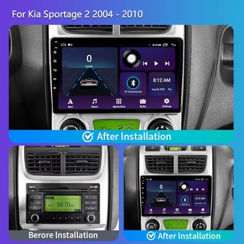 Radio de coche para Kia Sportage 2 con Carplay y Android Auto 4GB+64GB 4