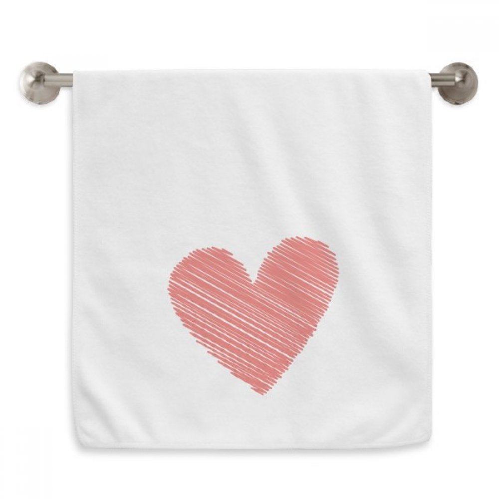 Serviette de toilette coeur graffiti diadème blanche 13 x 29 inch