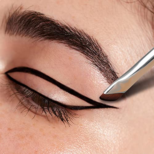 Albeaut Eyeliner Brow Brush Angled Thin Gel Liner Makeup Brush Fine Point Eyebrow Brushes White Flat Brow Tint Brush Kit Applicator Tool #TOP4