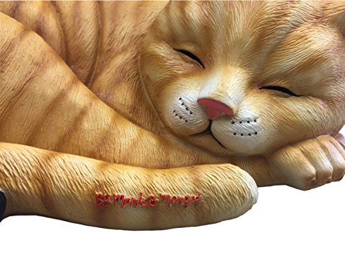 By Mark & Margot - Outdoor Garden Gnomes Picnic Sleeping Cat Statue - Beautiful Funny Novelty Gift (One Size, Blue) #TOP3