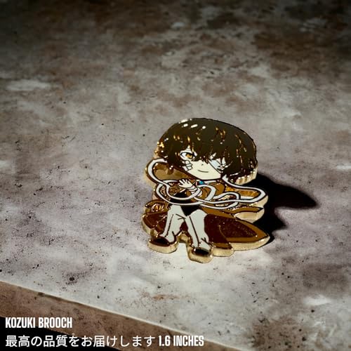 Image of Bungo Stray Dogs Enamel Pins - Osamu Dazai Pin & Manga Keychain Merch - Hard Enamel Figure Pin