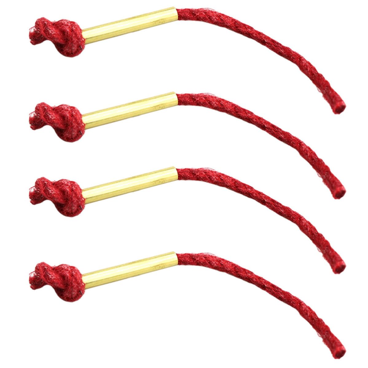 Cuerda encerada de yute rojo para encender fuego yesca impermeable con funda aluminio Operitacx