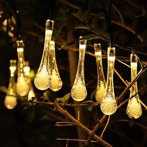 Image of WANNA PARTY Lights for Decoration Water Drop LED Festive Decor Garland for Diwali Decoration for Home and Party Bedroom Indoor Outdoor Wedding Table Festival Celebration Room Decor