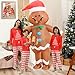 DUOLZ Adult Inflatable Gingerbread Man Costume Adult,Inflatable Christmas Costume,Blow up Gingerbread Man Costume,Funny Giant Xmas Christmas Character Costumes,Large Christmas Inflatables Gingerbread