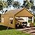 Shintenchi Carport 12' x 20' Heavy Duty Portable Garage, Car Port Canopy with Side-Opening Removable Door & Roll-Up Windows, Car Canopy for Truck,Car,Boat,Motorcycle,Khaki