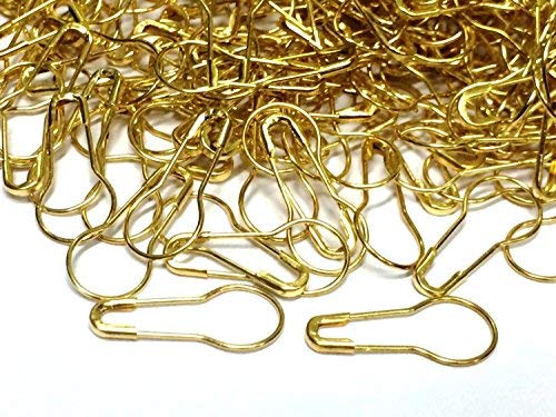Tags by Sadar Shop Mix Steel Metal Pear Shaped Safety Pins (22 mm, Golden, Pack of 500)-image-30