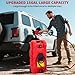 16 Gallon Portable with 10FT Siphon Pump - Heavy-Duty Storage Caddy w/Wheels for Car, Boat, Tractor & More