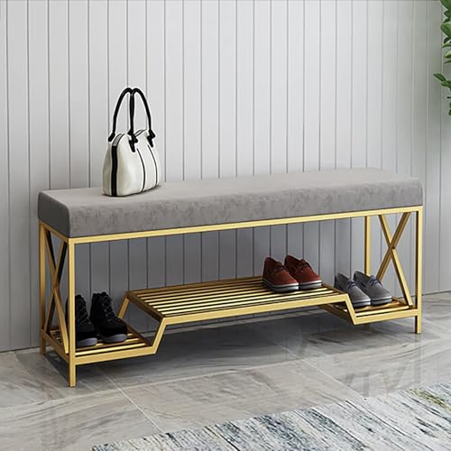 Banc à chaussures rembourré pour optimiser l'espace et ranger l'entrée - 2
