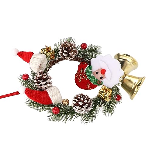 Guirlanda de Natal Pendurada, Decoração de Porta de Natal Antideformação de Longa Duração, Elementos