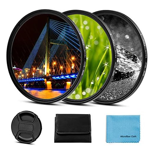 Filtro a stella 72 mm, 3 pezzi