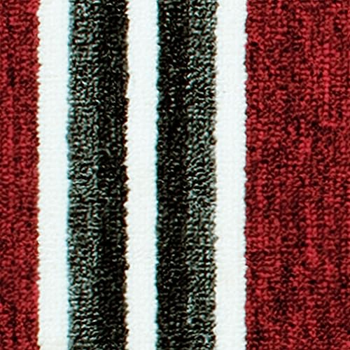 Image of Pack of 2 Nylon Anti Skid Mat for Bathroom | Floor Mat for Bathroom, Kitchen, Bedroom & Office| Red Stripes Design-(37x57cm)