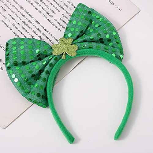 St-Patricks-Day-Headband-Green-Sequins-Bowknot-Headbands-Patricks-Day-Hair-Hoops-Shamrock-Clover-Headband-Leprechaun-Hat-Headpieces-Festival-Costume-Accessories-for-Women-and-Girls