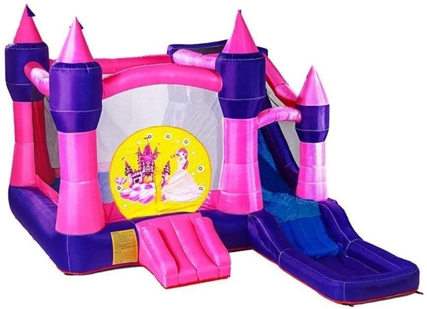 Inflatable Bouncy Castle with Trampoline and Slide for Kids, Fun Indoor and Outdoor Play Equipment for Children's Parties and Backyard Activities