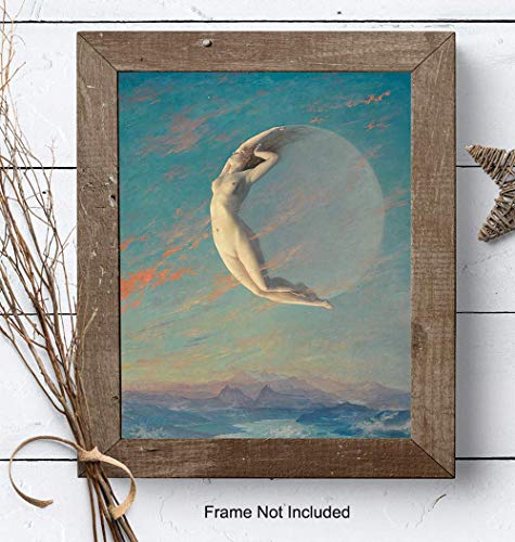 Moon Goddess - Moon Wall Decor - Moon Wall Art - Boho Decor - Pagan Decor - Paganism Gifts - Celestial Decor - Witch Decor - Wiccan Decor - Goth Room Decor - Gothic Wall Art - Occult Decor #TOP7