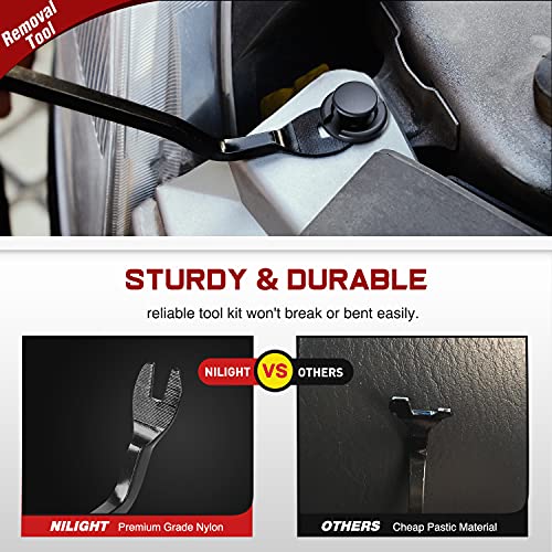 Nilight 100Pcs Front Bumper Push-Type Retainer Clips-91503-Sz3-003 10Mm,1Pc Bonus Fastener Remover For Honda And Acura #TOP5